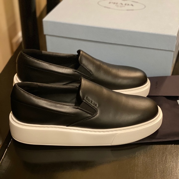 ❌SOLD❌ Authentic Prada 45mm Leather Sneakers (NWT) - Picture 1 of 12